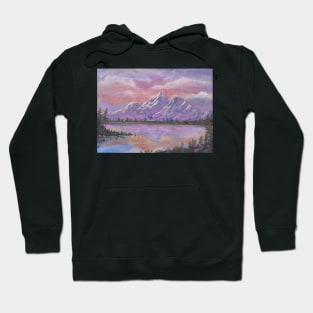 Mountain Glory Sunrise Landscape Painting Hoodie